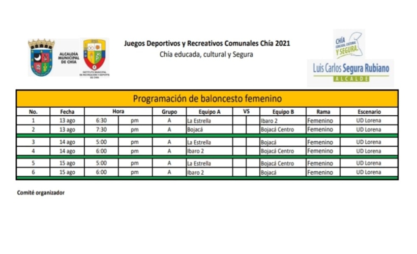 PROGRAMACIÓN COMUNAL 11 AGOSTO